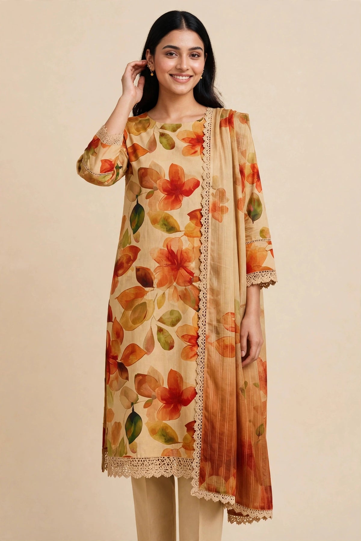 Printed Lawn suit 3pc
