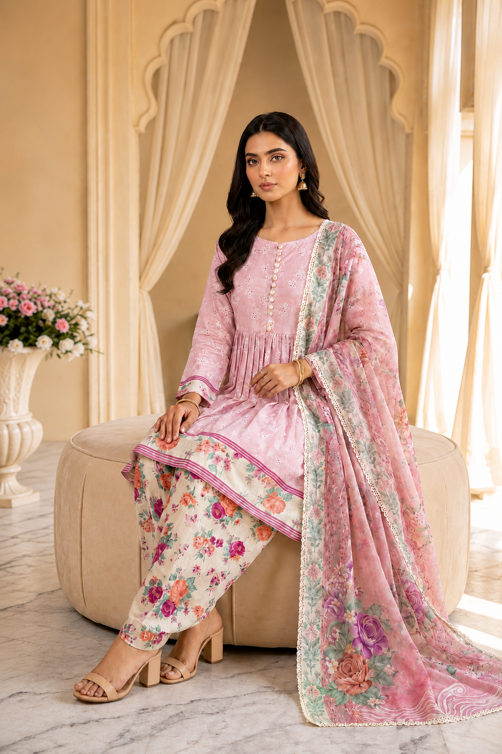 Nishat printed lawn 3pc