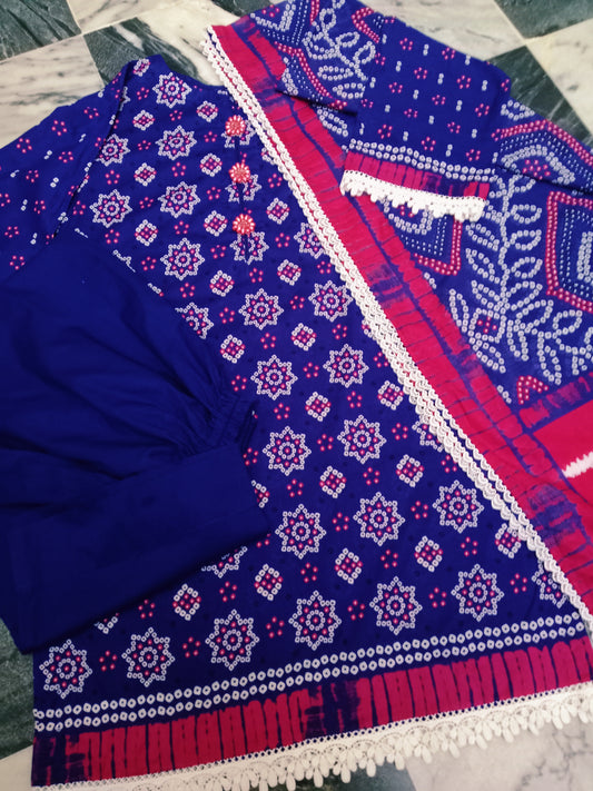 Gul Ahmed printed 3piece stitched lawn suit