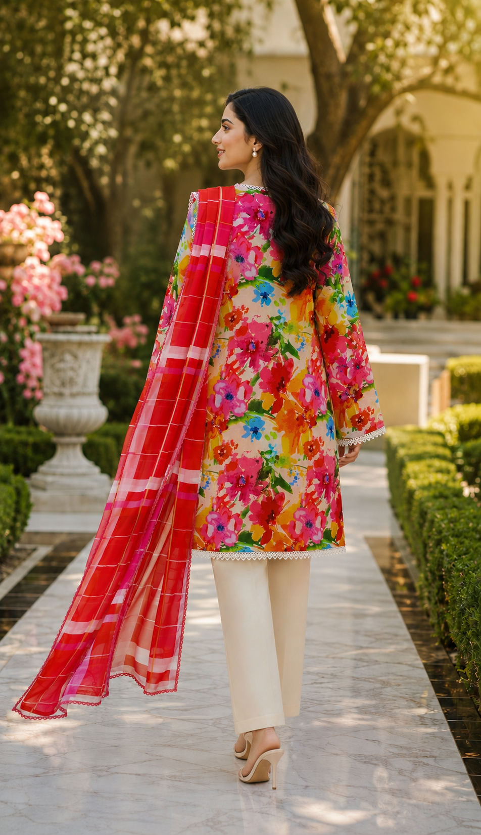 Gul Ahmed printed lawn suit 3pc