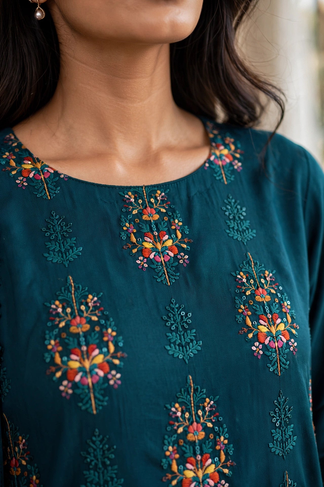 Luxury embroidered lawn 3 pc