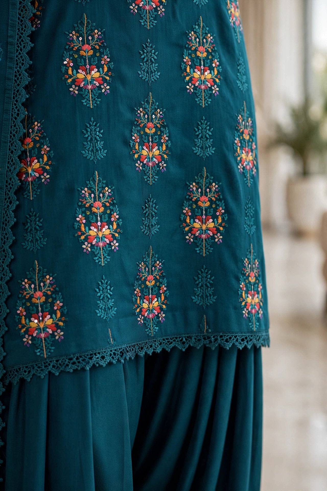 Luxury embroidered lawn 3 pc